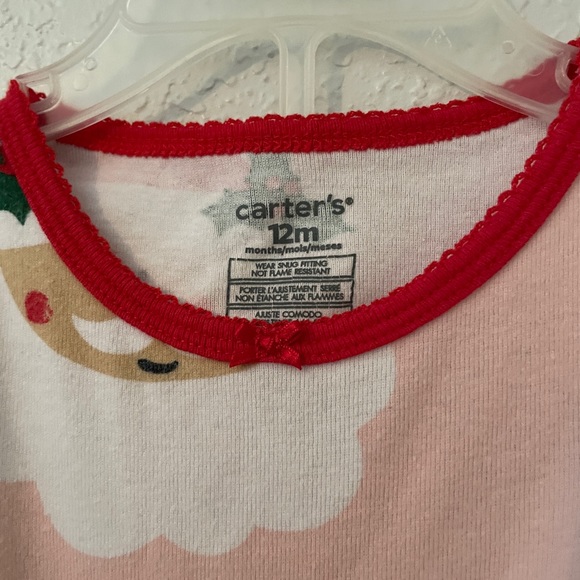 12 Month Carter’s Christmas Pajamas - Picture 3 of 4
